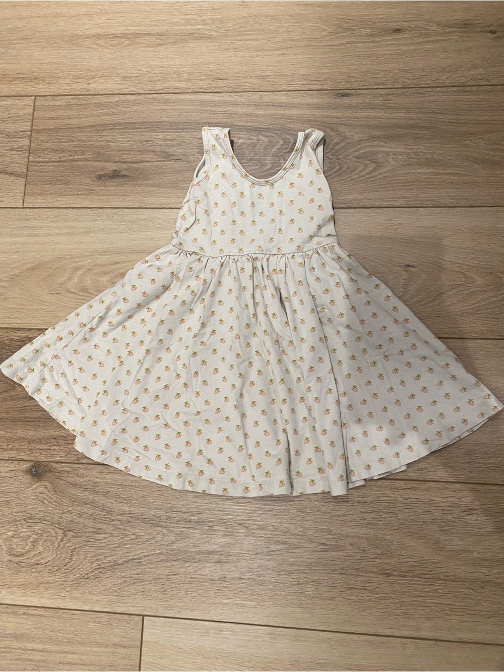 Girls Alice and Ames Cream Strawberry Tank Dress